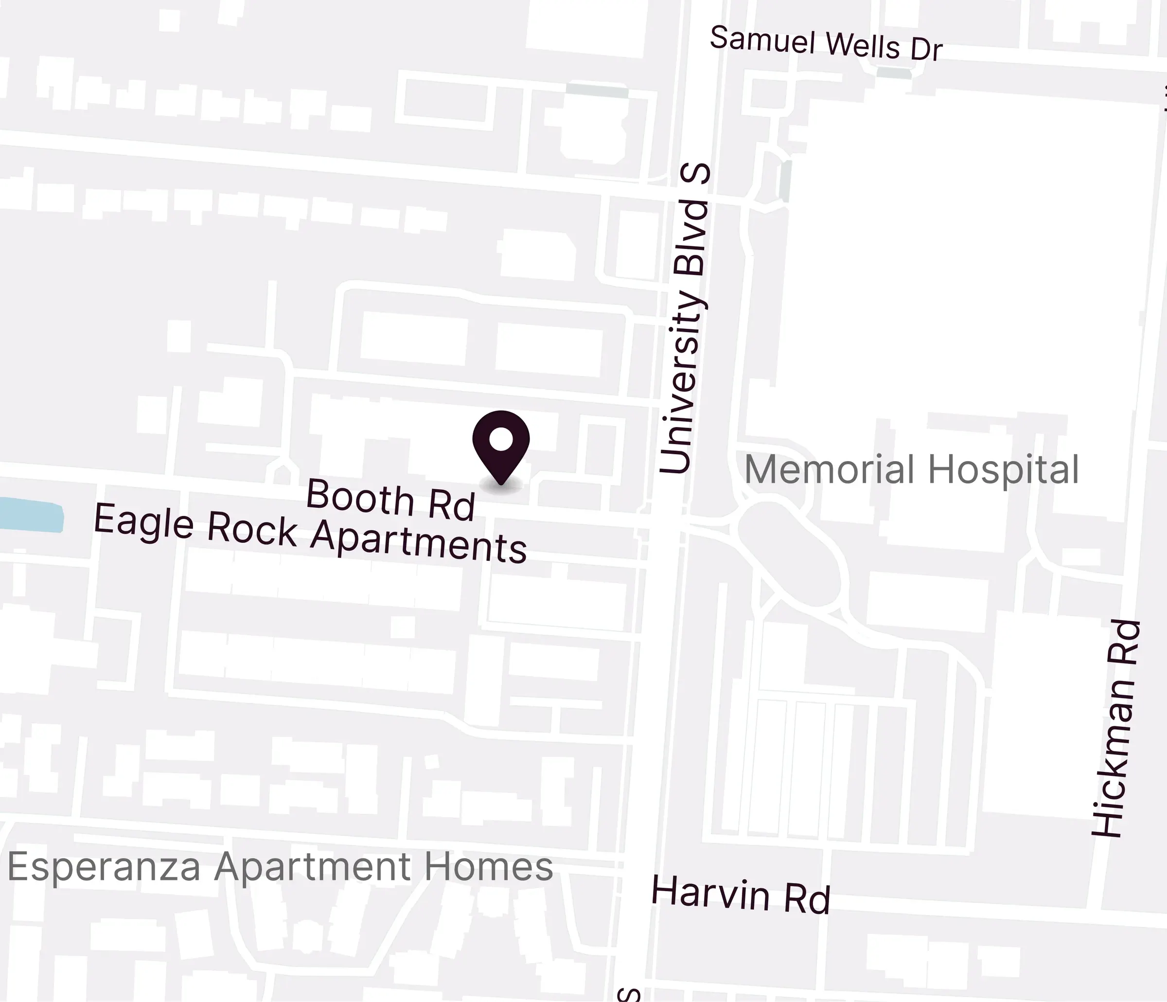 Map showing the Vivo Healthcare location at 3648 University Blvd S, Jacksonville, FL 32216